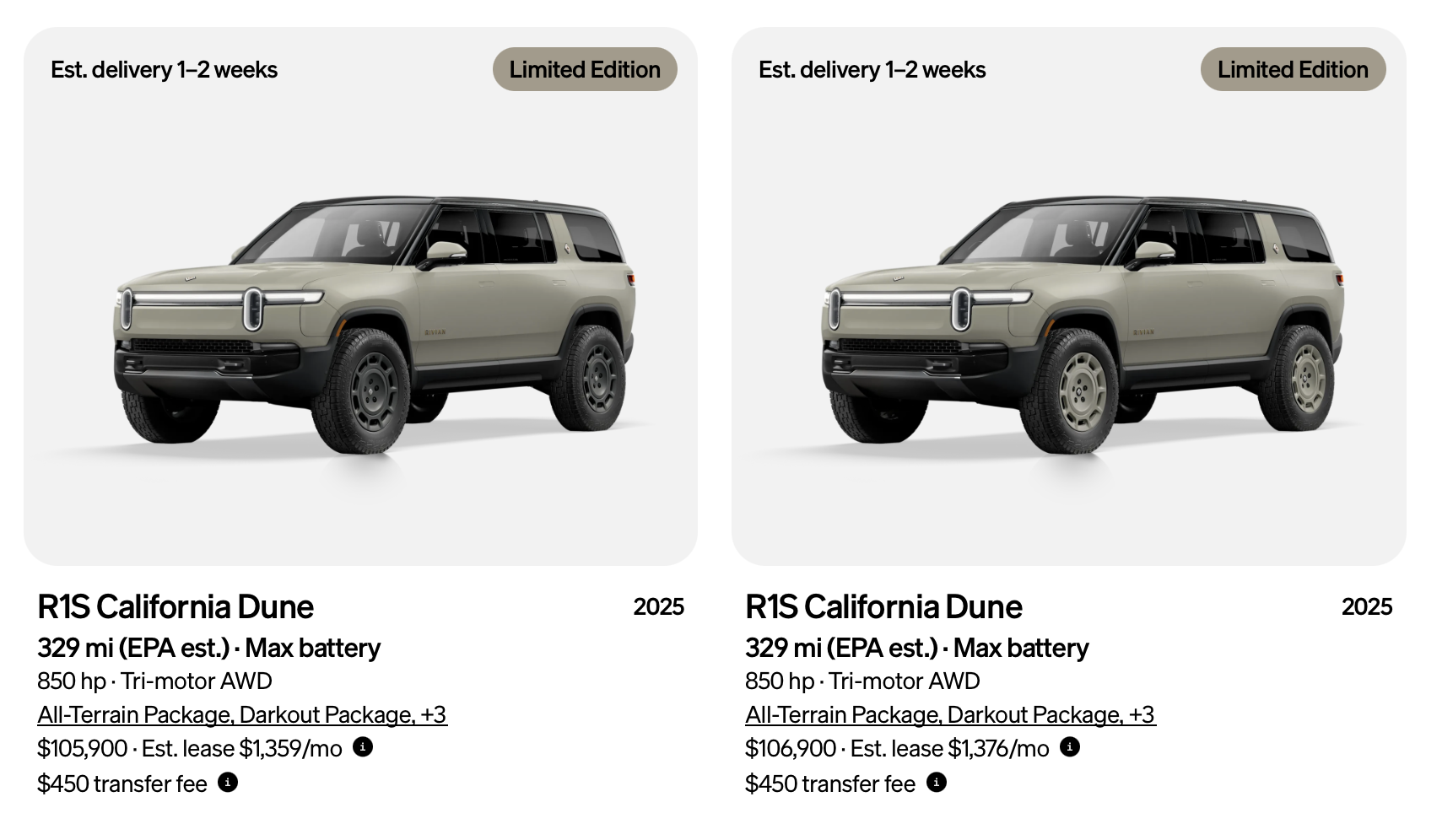 California Dune Edition Rivian R1